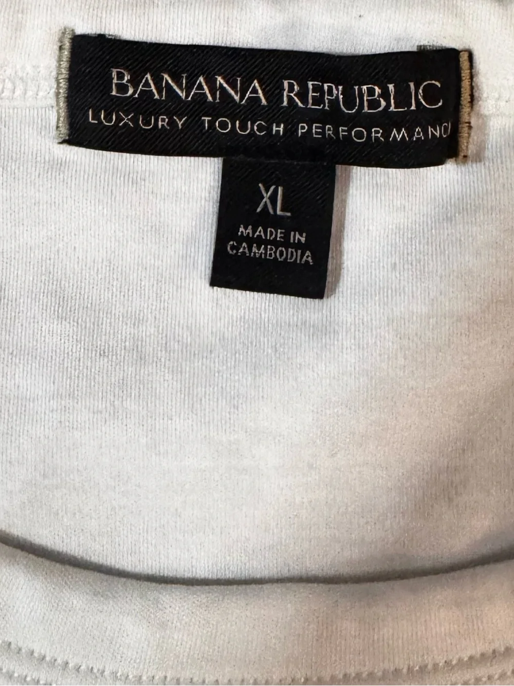 Banana Republic Luxury Touch Long Sleeve Crewneck T-Shirt - White